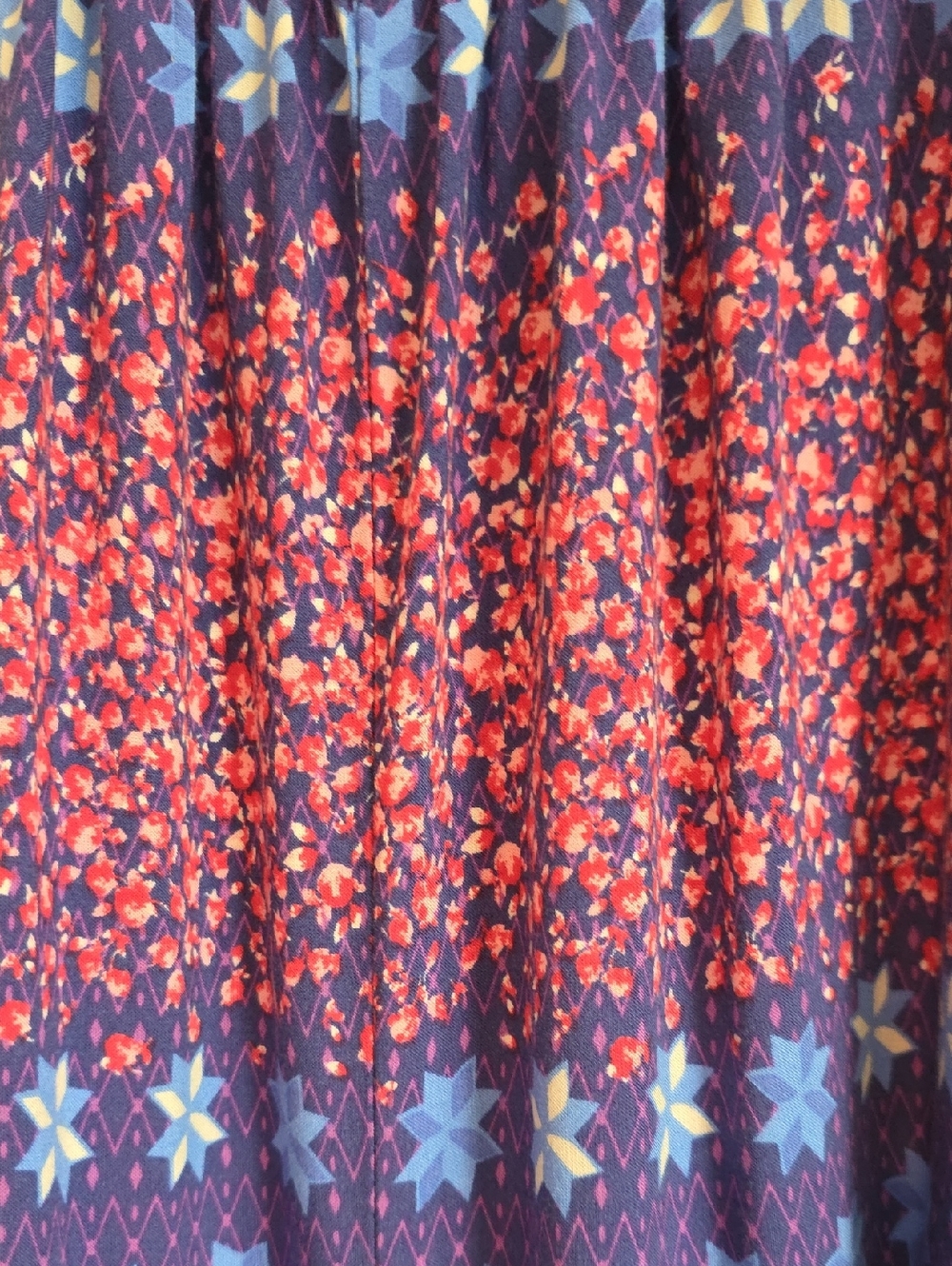 EUC easel Large Blue and Pink Patterned Sleeveless Jumpsuit - Picture 6 of 8